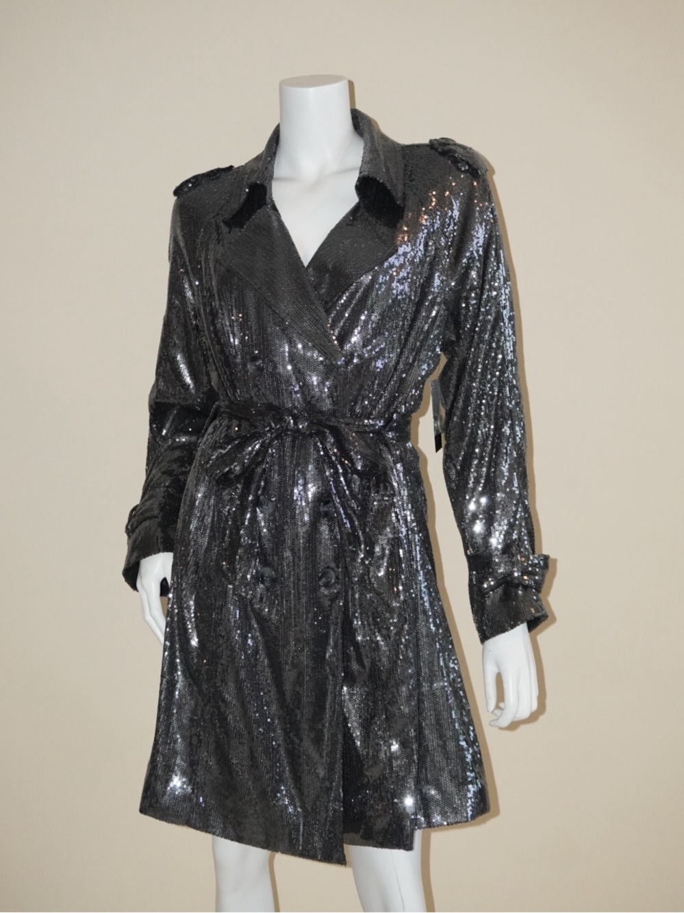 INC Grey Sequin Blazer Belted Dress NWT - Size XL